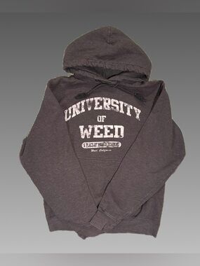 University of Weed California Hoodie Small A Place of Higher Learning Gray